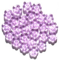 25 15mm Transparent Alexandrite Flower Beads